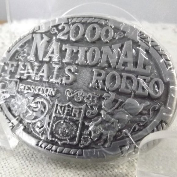 National Finals Rodeo 2000 Hesston Belt Buckle - Picture 2 of 6